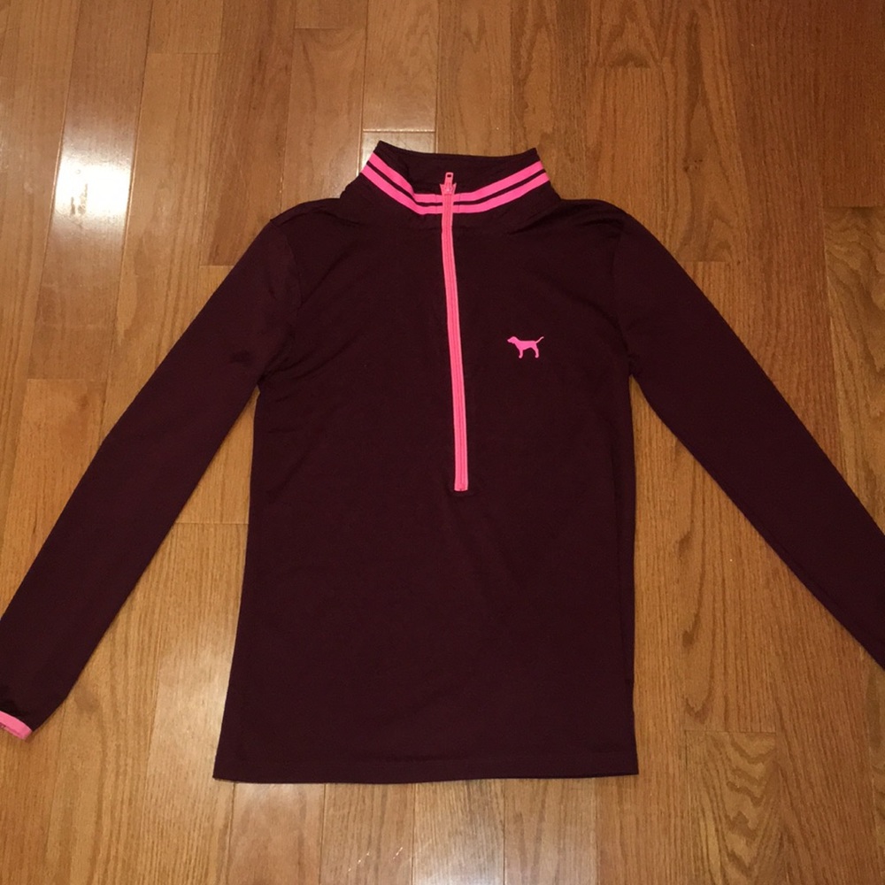 PINK ULTIMATE MAROON HALF ZIP UP PULLOVER❤️